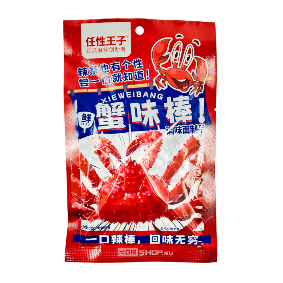 Мучные снеки Латяо со вкусом краба Renxing Wangzi, Китай, 22 г Мучные снеки Латяо со вкусом краба Renxing Wangzi, Китай, 22 г