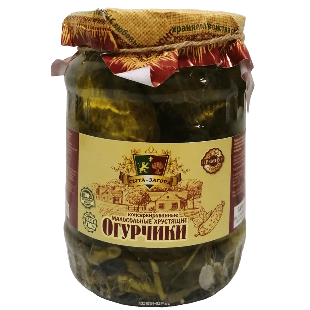 Консервированные малосольные хрустящие огурчики &quot;Сыта-Загора&quot;, 680 г