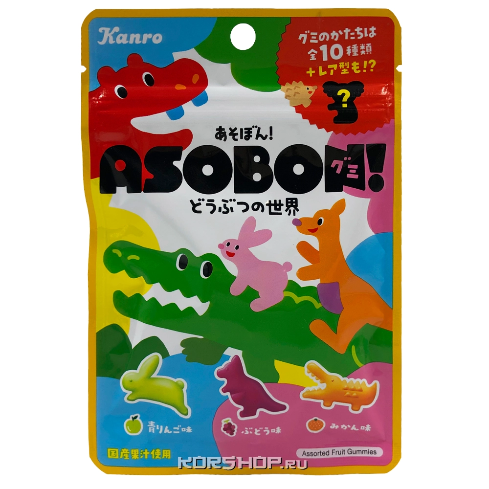 Жевательный мармелад ассорти "Мир животных" Pure Kanro, Япония, 72 г. Жевательный мармелад ассорти "Мир животных" Pure Kanro, Япония, 72 г.