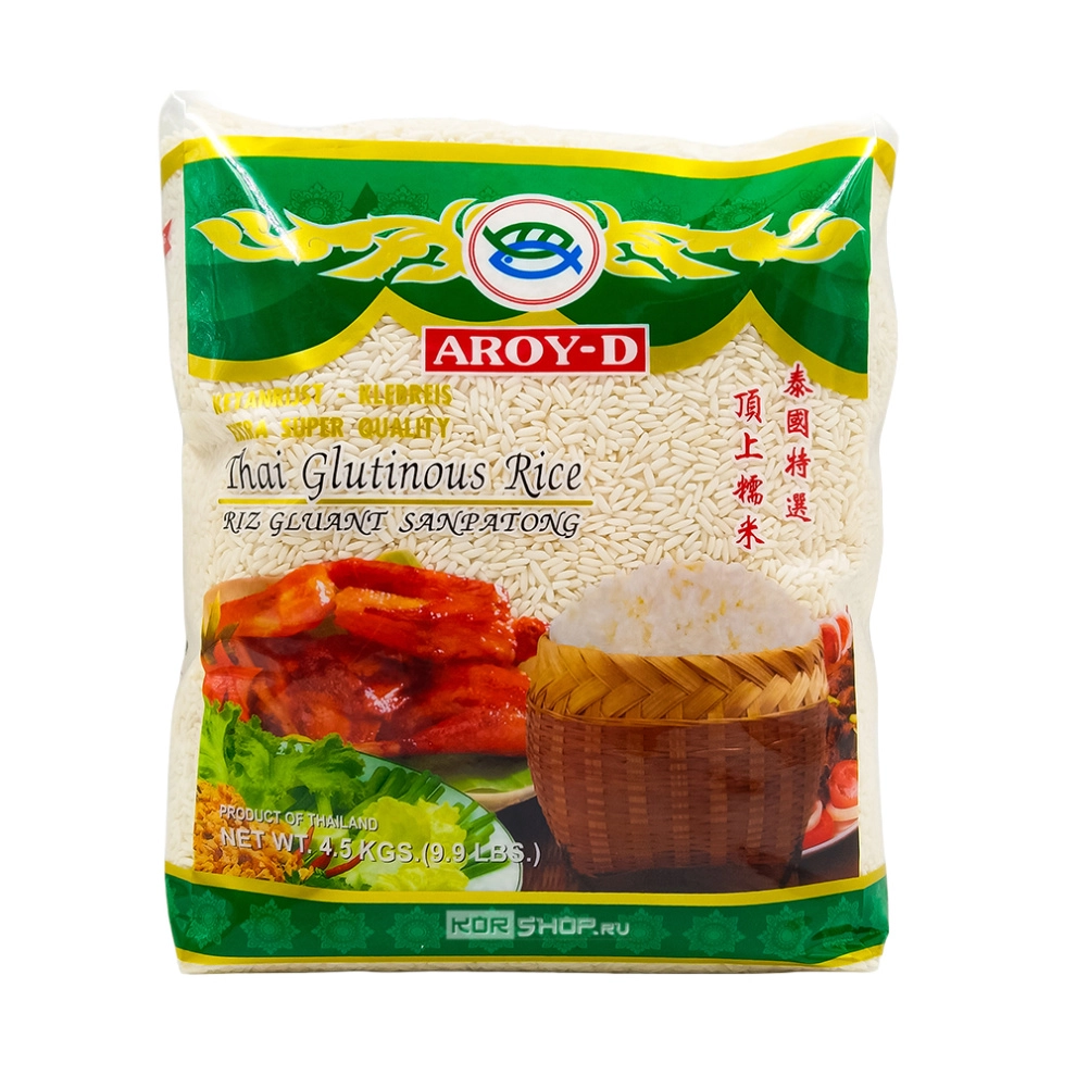 Длиннозерный клейкий рис Aroy-D, Таиланд, 4,5 кг Длиннозерный клейкий рис Aroy-D, Таиланд, 4,5 кг