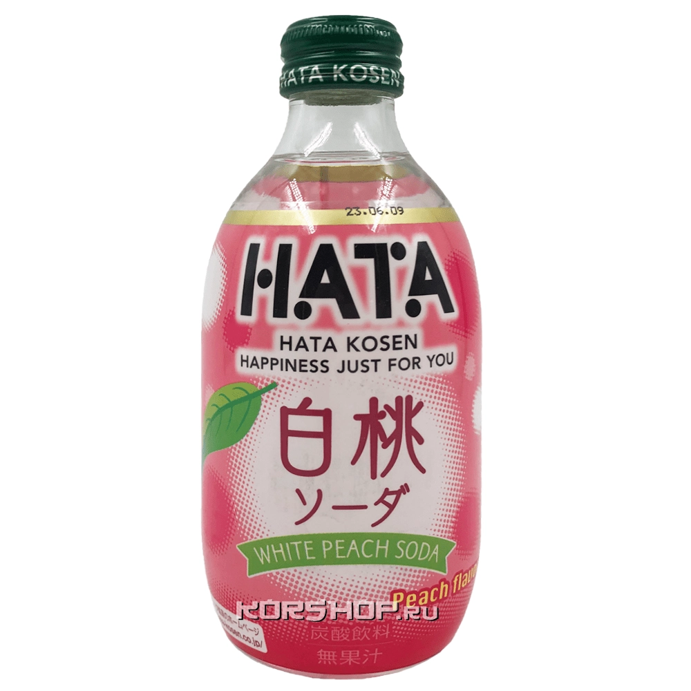 Газированный напиток со вкусом белого персика Hata Soda, Япония, 300 мл