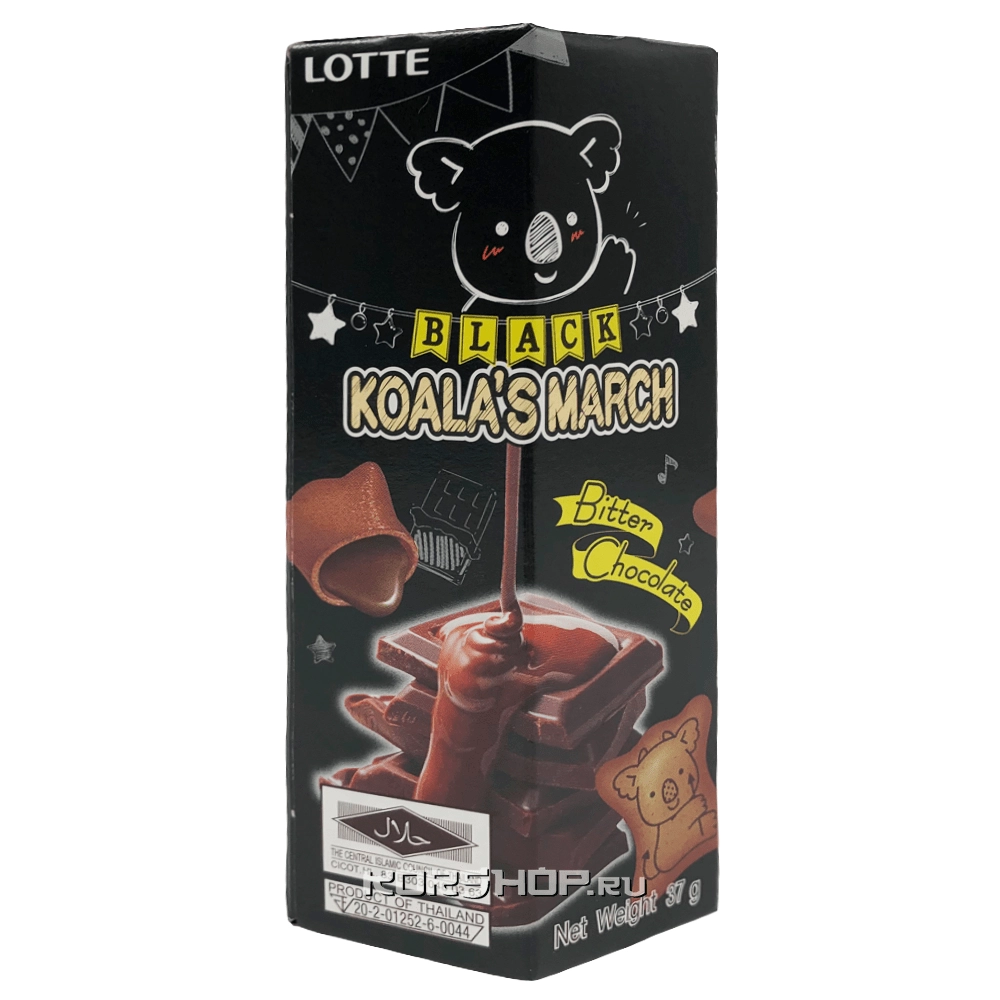 Печенье с начинкой со вкусом темного горького шоколада Koala's March Thai Lotte, Таиланд, 37 г