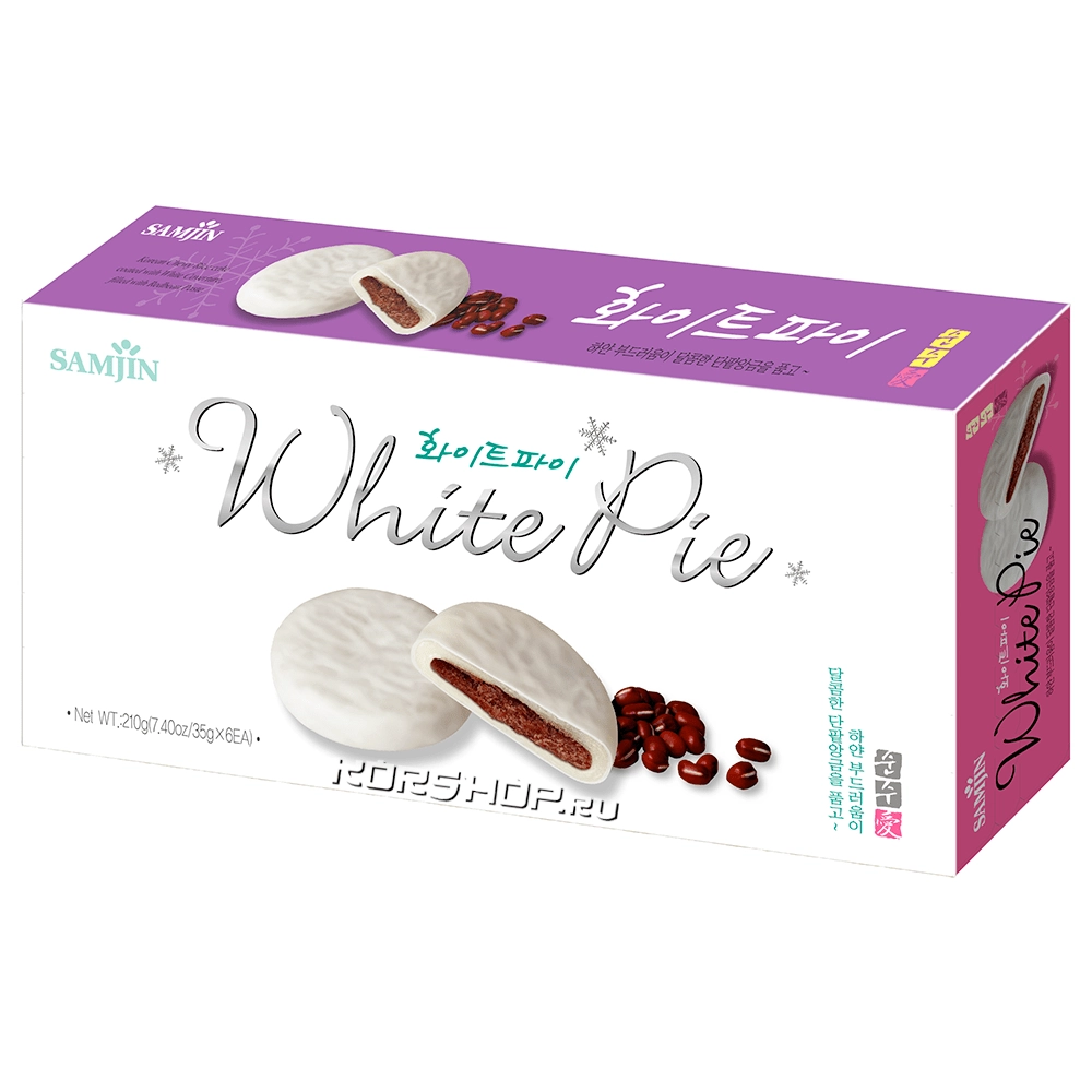 Моти с начинкой из красной фасоли анко Samjin, Корея, 210 г