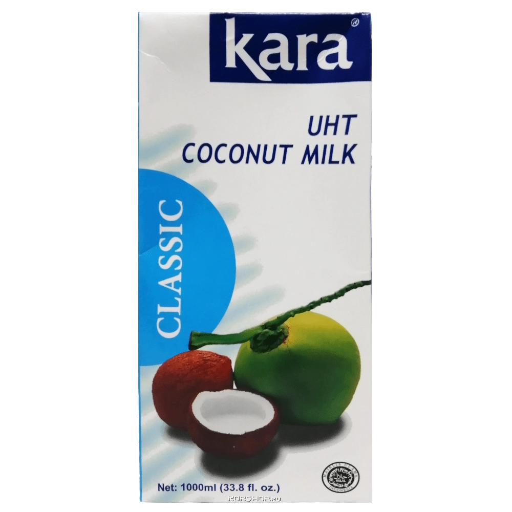 Кокосовое молоко ультрапастеризованное Classic Kara 17%, Индонезия, 1 л Кокосовое молоко ультрапастеризованное Classic Kara 17%, Индонезия, 1 л