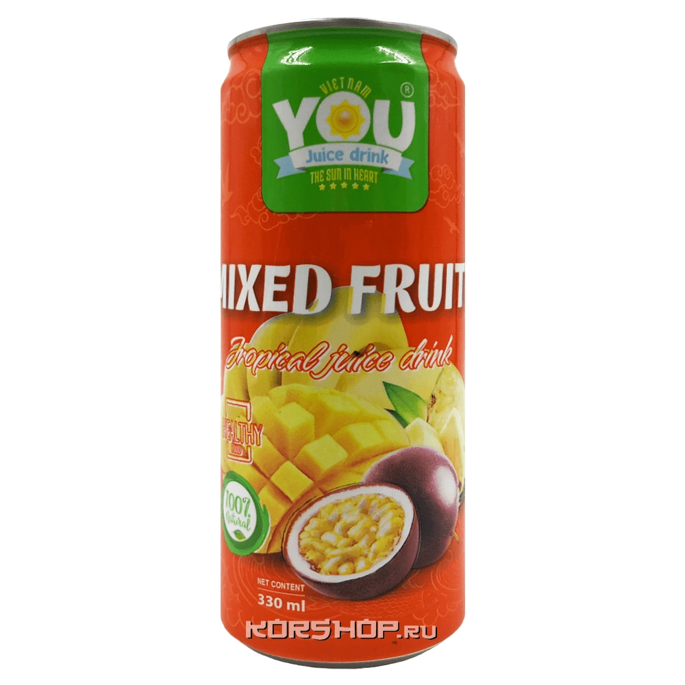 Напиток негазированный с фруктовым соком Мультифрукт You Vietnam, Вьетнам, 330 мл
