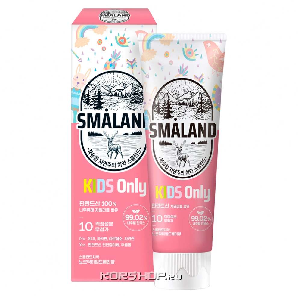 Детская зубная паста Ягодная Mild Raspberry Smaland KeraSys, Корея, 80 г