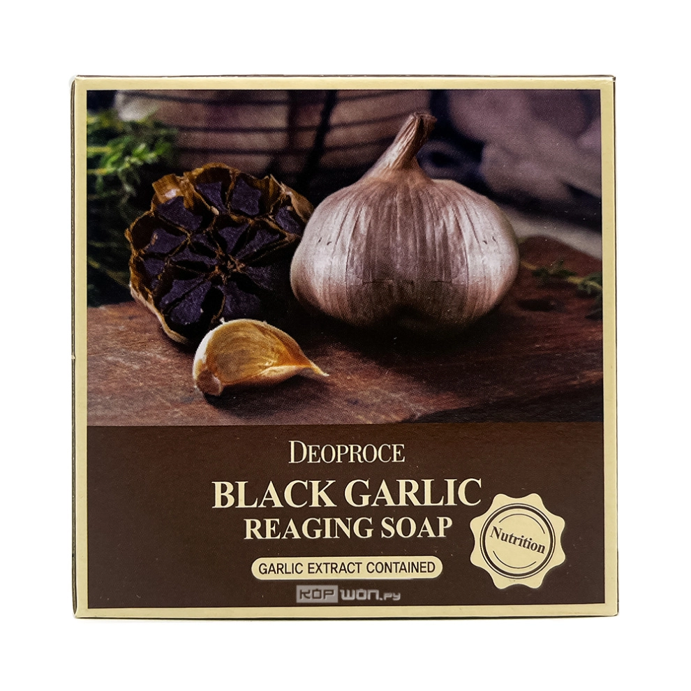 Антивозрастное мыло с черным чесноком Black Garlic Reaging Soap Deoproce, Корея, 100 г