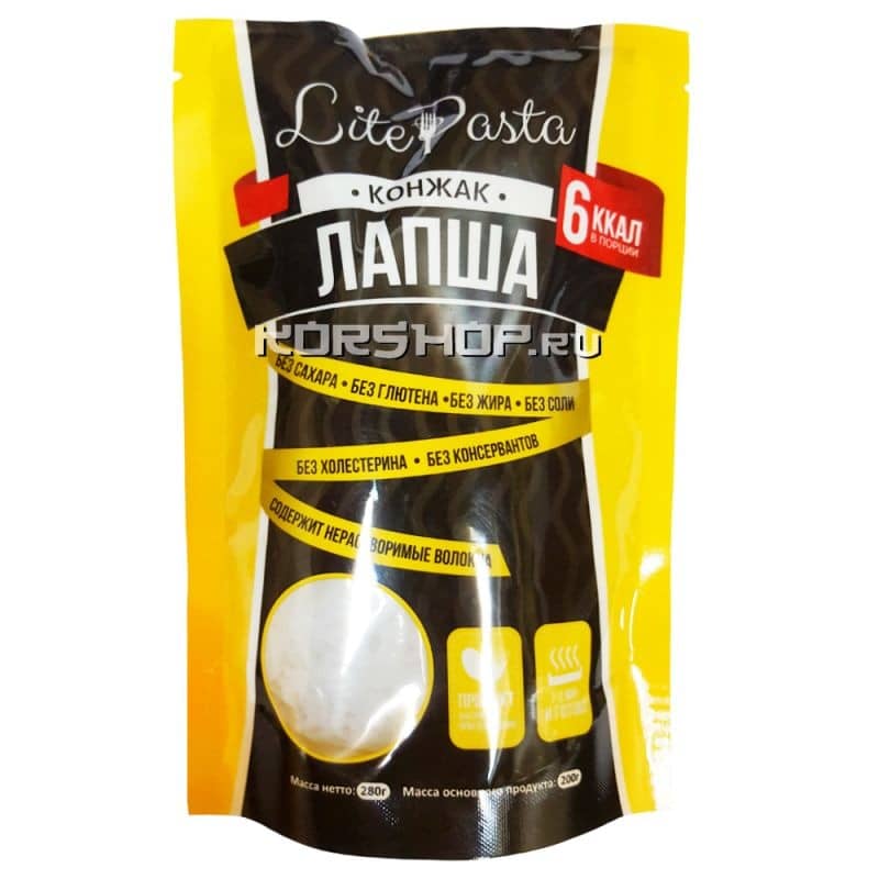 Низкокалорийная лапша из конжака ширатаки LitePasta, Китай, 280 г.