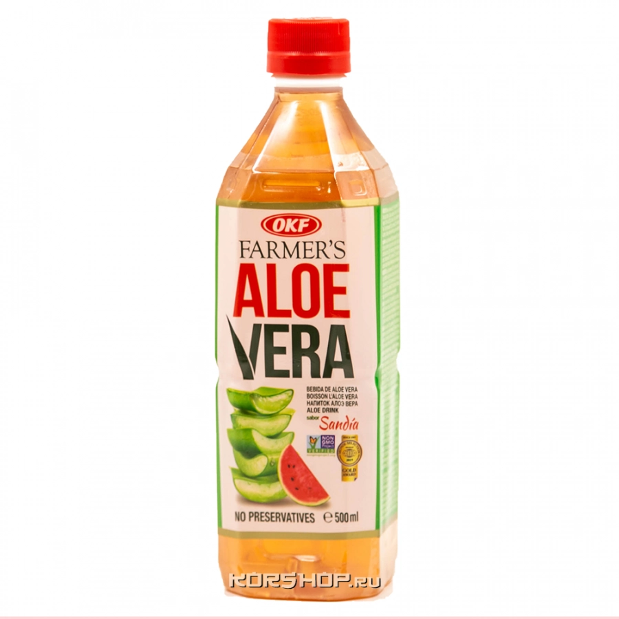 Негазированный б/а напиток Арбуз с Алоэ Farmer's OKF, Корея, 500 мл