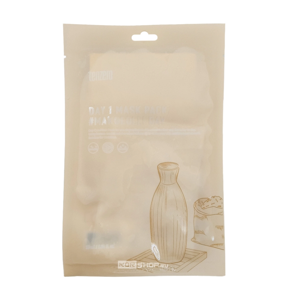 Тканевая маска с экстрактом риса Day 1 Mask Pack #Makgeolli Day Tenzero, Корея, 25 мл Тканевая маска с экстрактом риса Day 1 Mask Pack #Makgeolli Day Tenzero, Корея, 25 мл