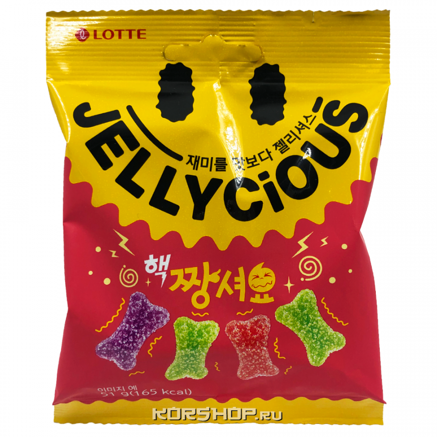 Жевательный мармелад Кислое Фруктовое Ассорти Max Sour Jellycious Lotte, Корея, 51 г