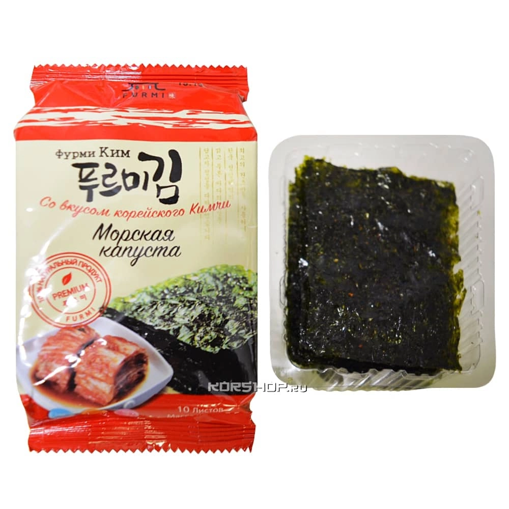 Морская капуста со вкусом корейского Кимчи Furmi Kim (10 листов), Корея, 5 г Морская капуста со вкусом корейского Кимчи Furmi Kim (10 листов), Корея, 5 г