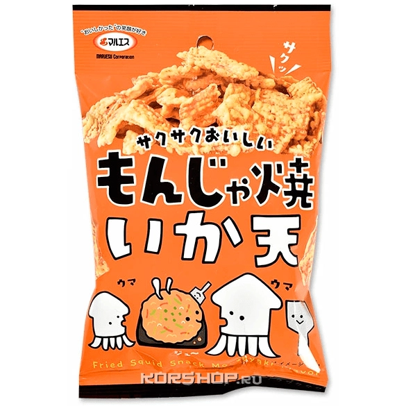 Жареный кальмар Monja-Yaki Maruesu Tabekiri, Япония, 22 г Жареный кальмар Monja-Yaki Maruesu Tabekiri, Япония, 22 г