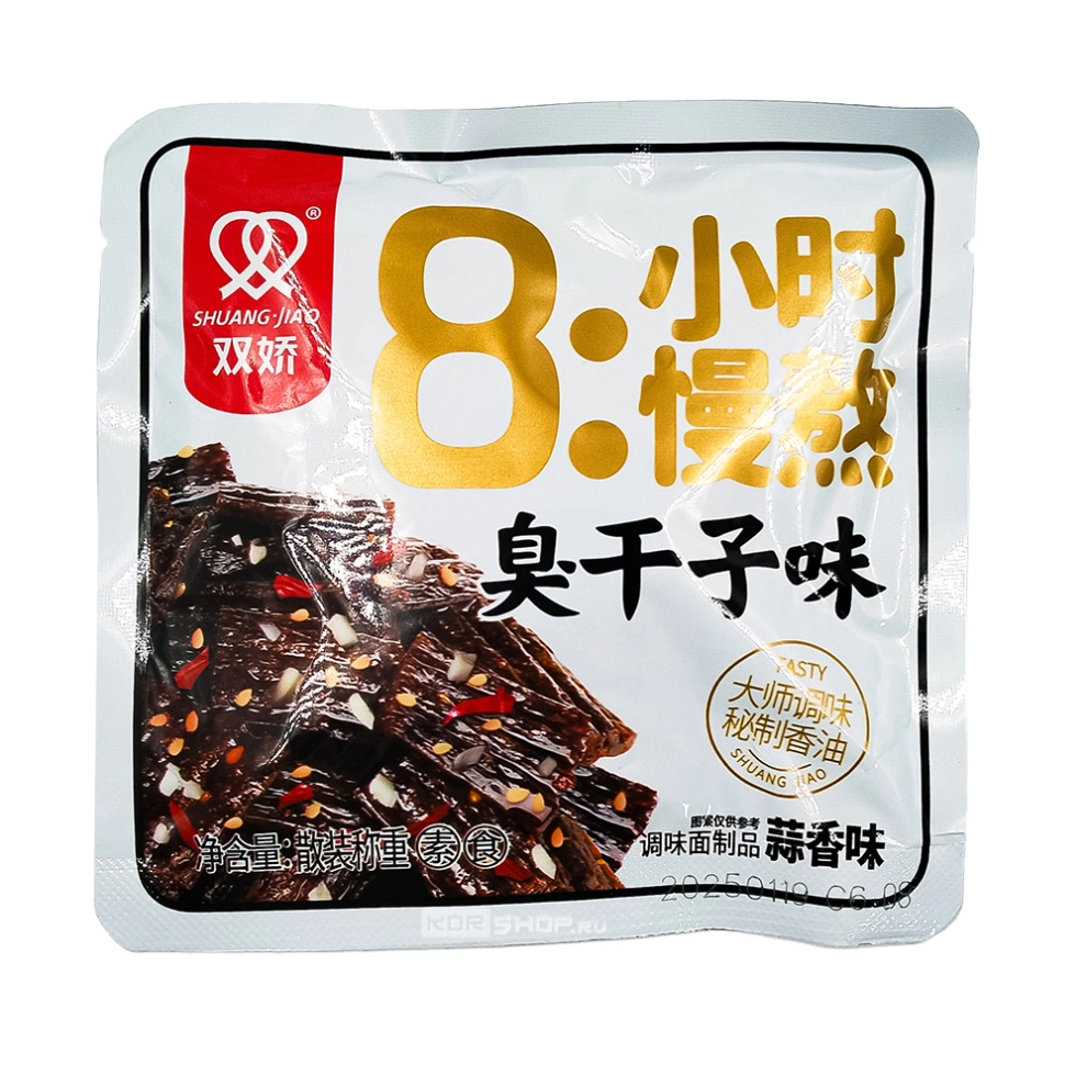 Снеки соевые мини-полоски с чесночным вкусом Shuangjiao, Китай, 40 г