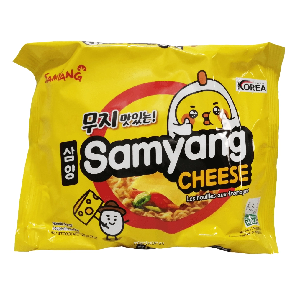 Лапша б/п со вкусом сыра Cheese Ramen Samyang, Корея, 120 г Лапша б/п со вкусом сыра Cheese Ramen Samyang, Корея, 120 г