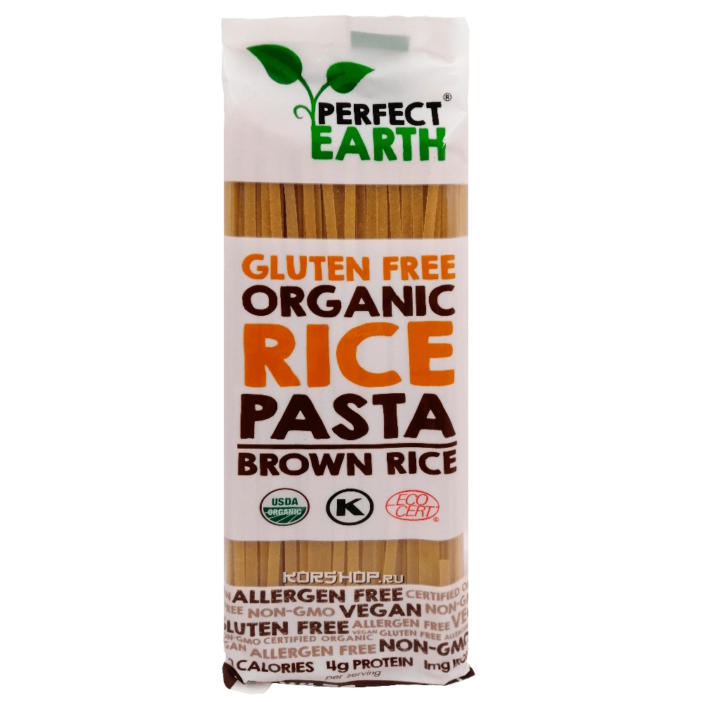 Органическая рисовая лапша из коричневого риса Perfect Earth, Таиланд, 225 г
