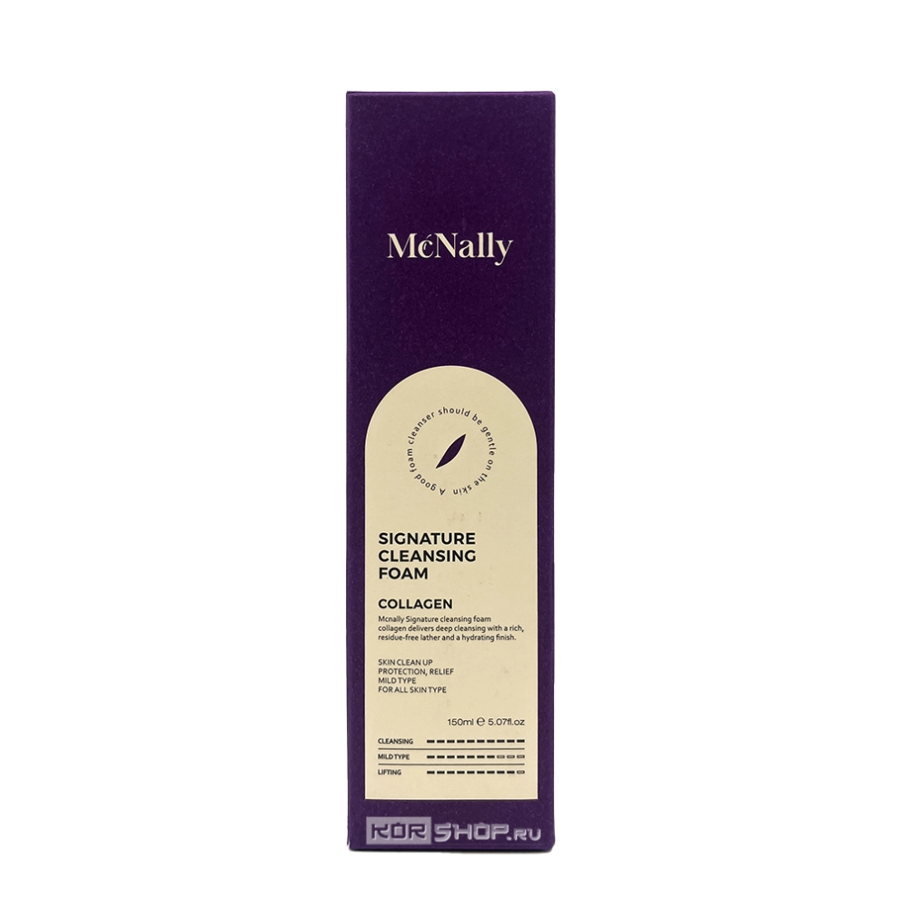 Пенка для умывания с коллагеном Signature Cleansing Foam Collagen McNally, Корея, 150 мл