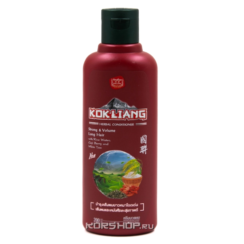 Травяной кондиционер для придания силы и объема с ягодами годжи и рисовой водой Kokliang, Таиланд, 200 мл