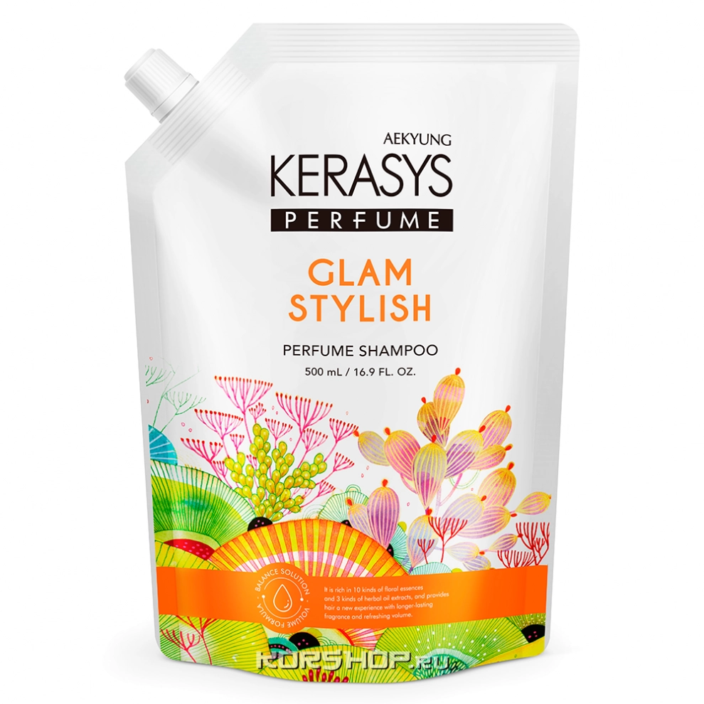 Шампунь для волос Гламур Kerasys КераСис (запасной блок), Корея, 500 мл