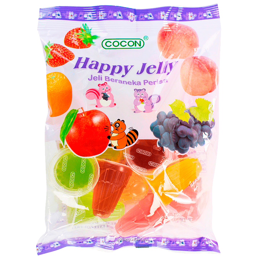 Фруктовое желе Ассорти Happy Jelly Cocon, Малайзия, 304 г