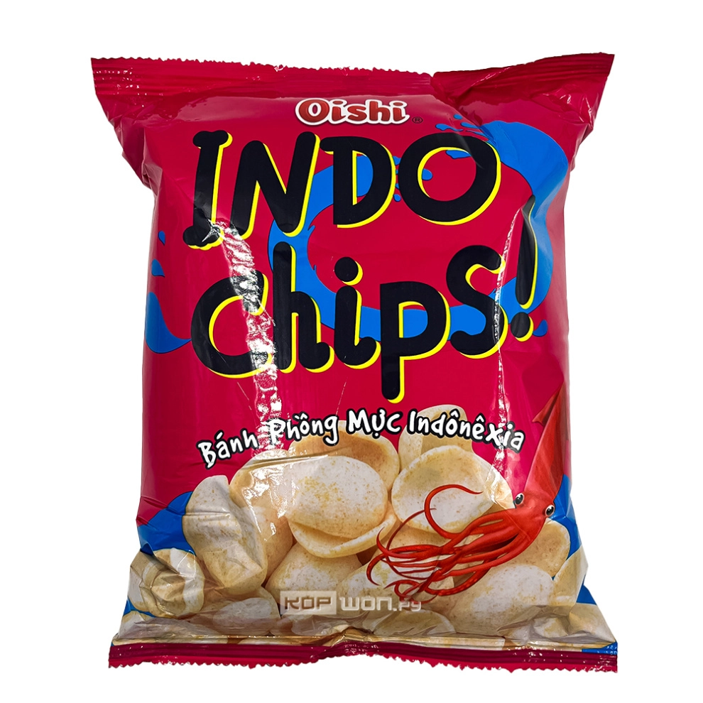 Чипсы со вкусом кальмара Indochips Oishi, Вьетнам, 32 г