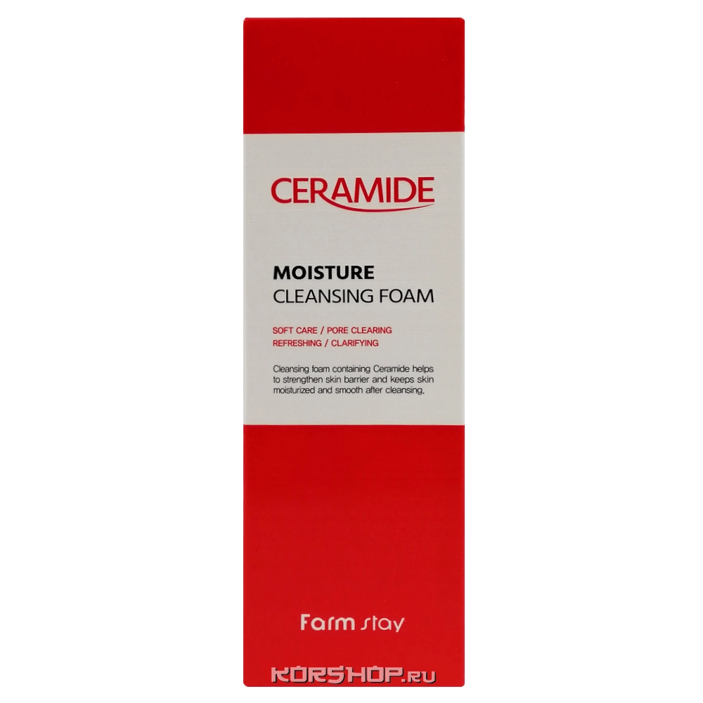 Очищающая увлажняющая пенка с керамидами FarmStay, Корея, 180 мл Очищающая увлажняющая пенка с керамидами FarmStay, Корея, 180 мл