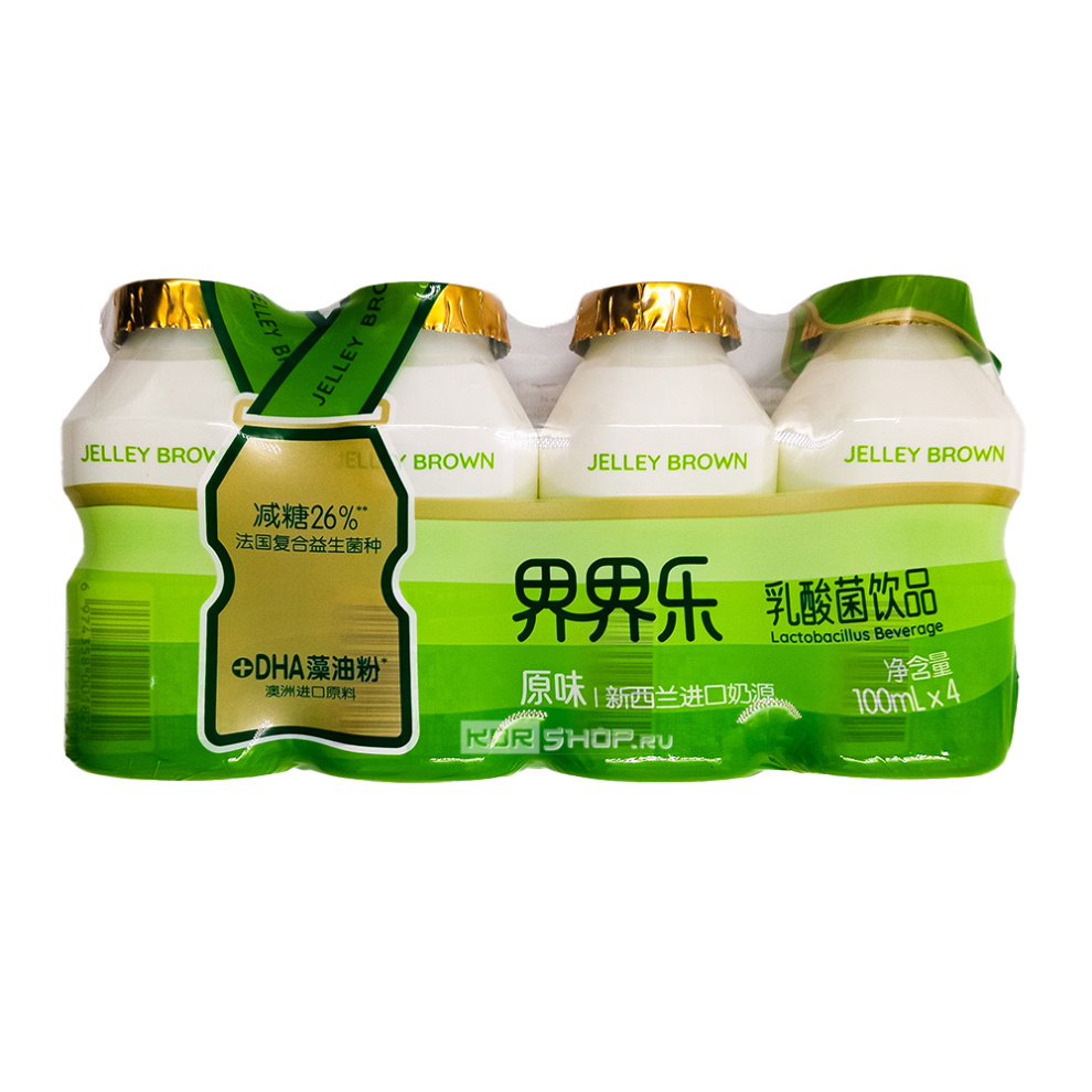 Напиток со вкусом ванили молокосодержащий с лактобактериями Jelley Brown, Китай, 4*100 мл Напиток со вкусом ванили молокосодержащий с лактобактериями Jelley Brown, Китай, 4*100 мл