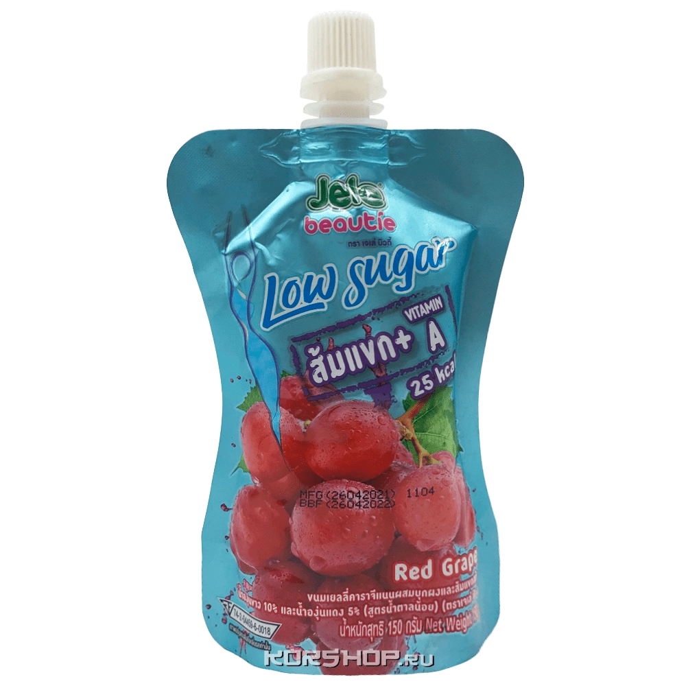 Низкокалорийное питьевое желе со вкусом красного винограда Low Sugar Beautie Jele, Таиланд, 150 мл Низкокалорийное питьевое желе со вкусом красного винограда Low Sugar Beautie Jele, Таиланд, 150 мл