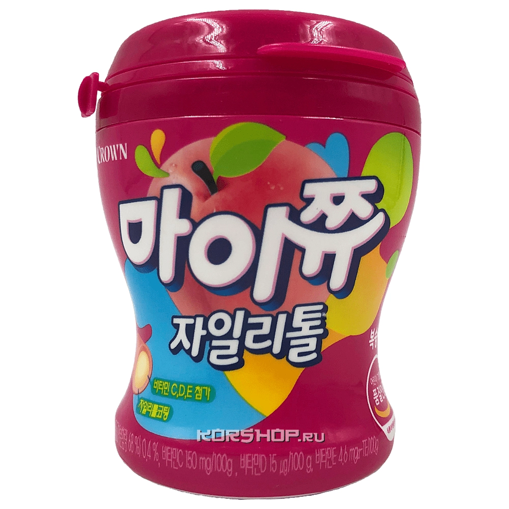 Жевательные конфеты со вкусом персика My Chew Crown, Корея, 110 г Жевательные конфеты со вкусом персика My Chew Crown, Корея, 110 г