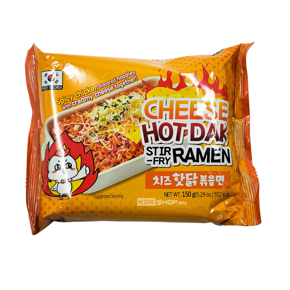 Лапша б/п острая Хотдак со вкусом сыра Migawon, Корея, 150 г