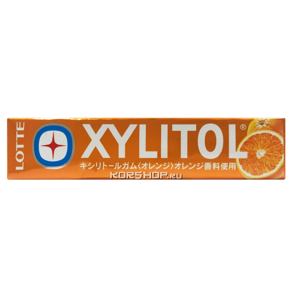 Жевательная резинка со вкусом апельсина Xylitol Lotte, Япония, 21 г
