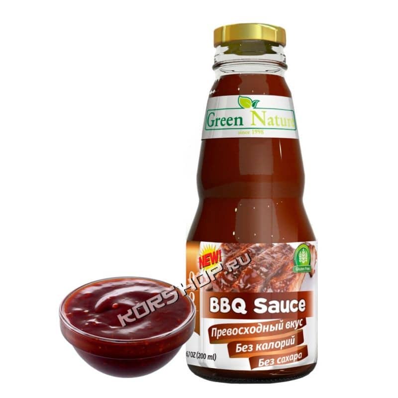 Бескалорийный соус барбекю BBQ Sauce GreenNature, 200 мл