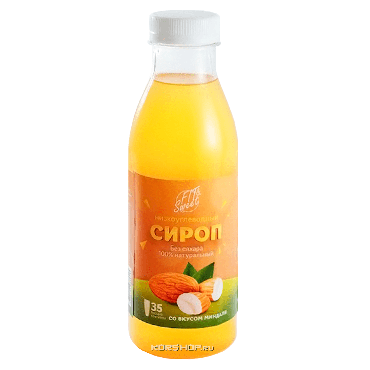 Низкокалорийный сироп со вкусом миндаля Fit and Sweet, 525 г