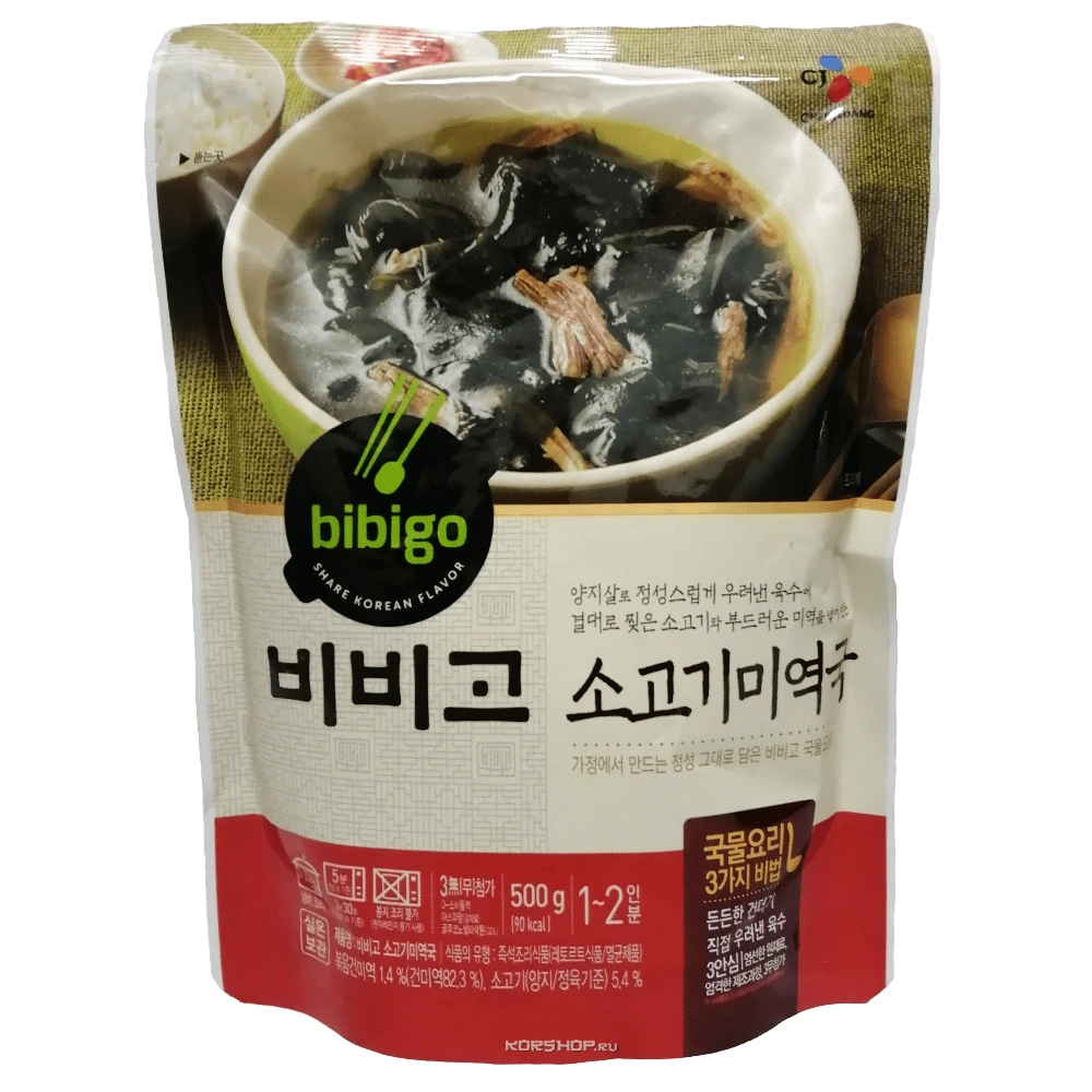Суп мисо с водорослями и говядиной Миёккук Bibigo CJ, Корея 500 г (1-2 порц.) Суп мисо с водорослями и говядиной Миёккук Bibigo CJ, Корея 500 г (1-2 порц.)