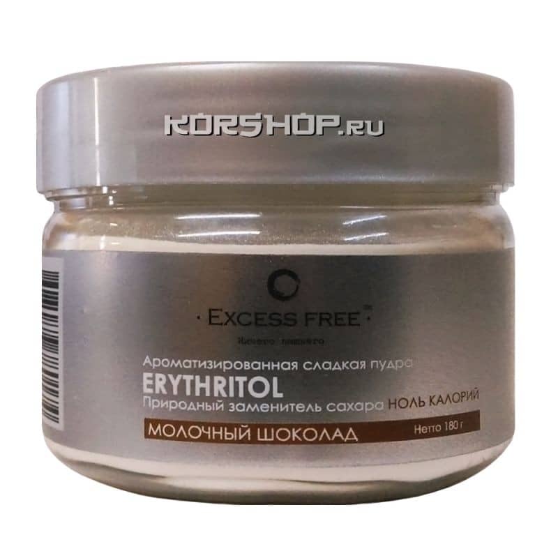 Ароматизированная сладкая пудра из эритрита (Молочный шоколад) Excess Free, 180 г
