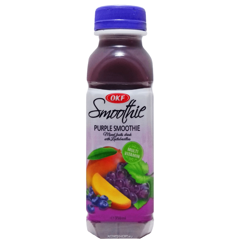 Витаминный напиток с лактобактериями Смузи Smoothie Purple OKF (красный виноград, черника, манго), Корея, 350 мл
