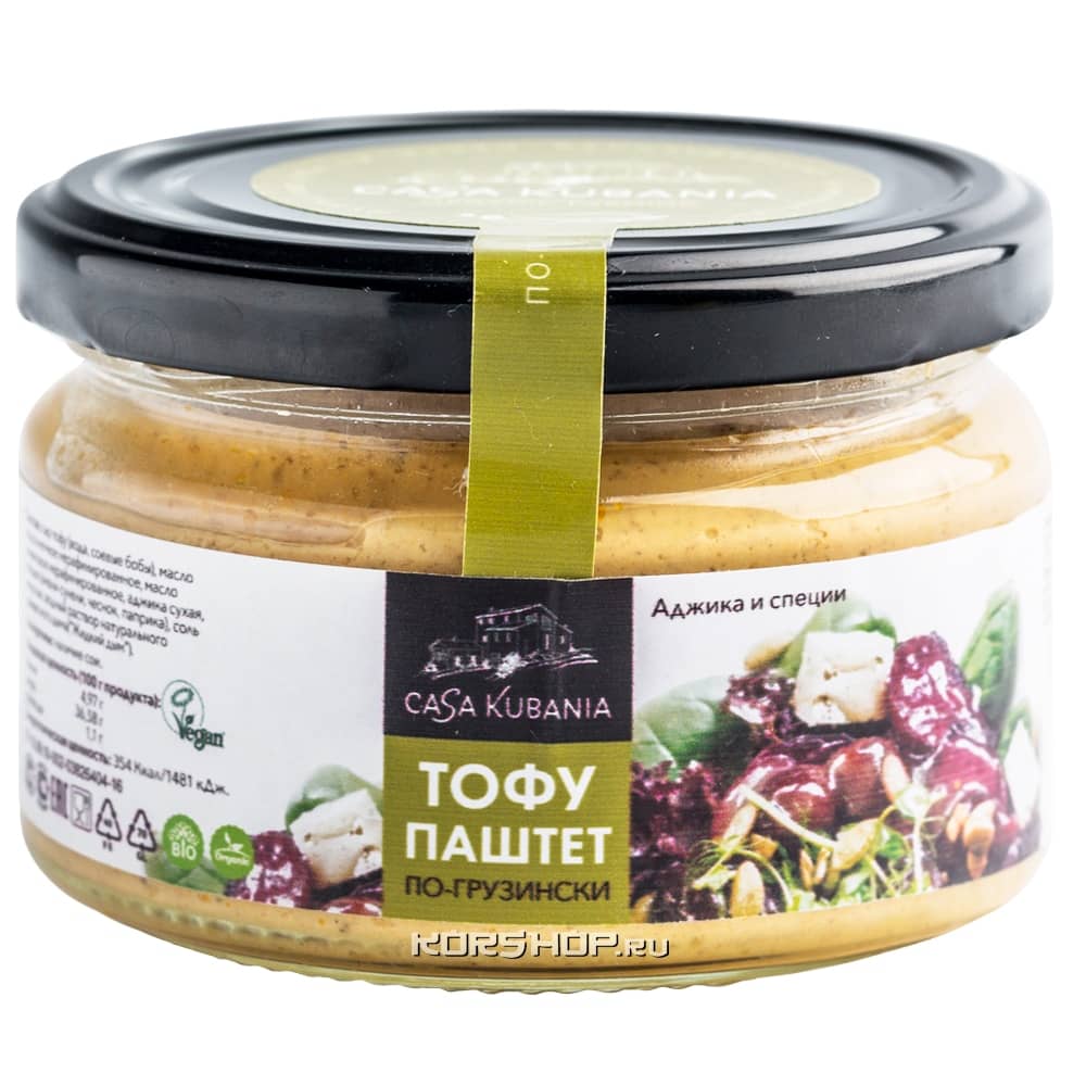 Тофу паштет по-грузински (с аджикой и специями) Casa Kubania, 200 г,