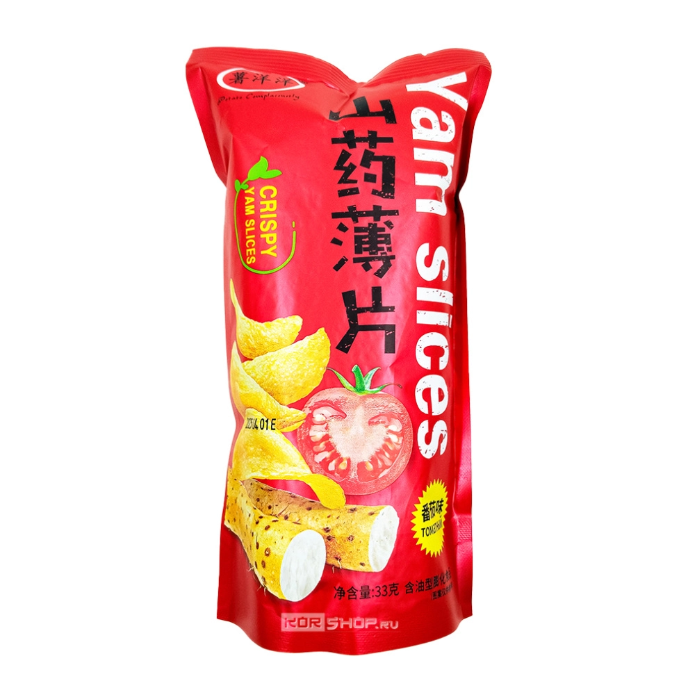 Чипсы из ямса со вкусом томата Shuyangyang, Китай, 33 г Чипсы из ямса со вкусом томата Shuyangyang, Китай, 33 г