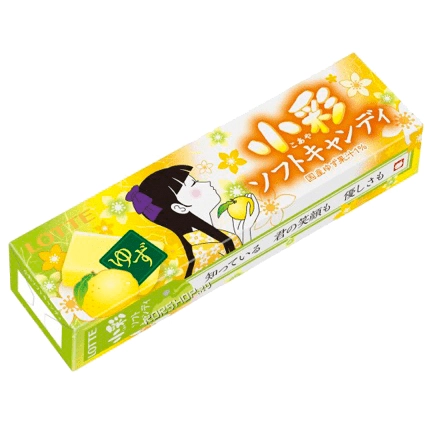 Мягкая жевательная конфета со вкусом японского лимона Koume Soft Candy Yuzu Lotte, Япония, 54 г Мягкая жевательная конфета со вкусом японского лимона Koume Soft Candy Yuzu Lotte, Япония, 54 г