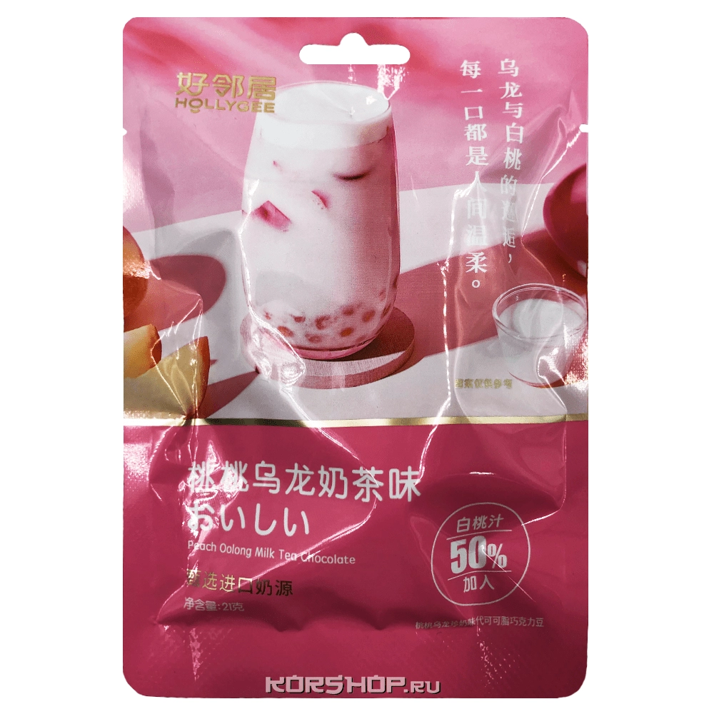 Жевательные конфеты со вкусом персика Hollygee, Китай, 23 г.