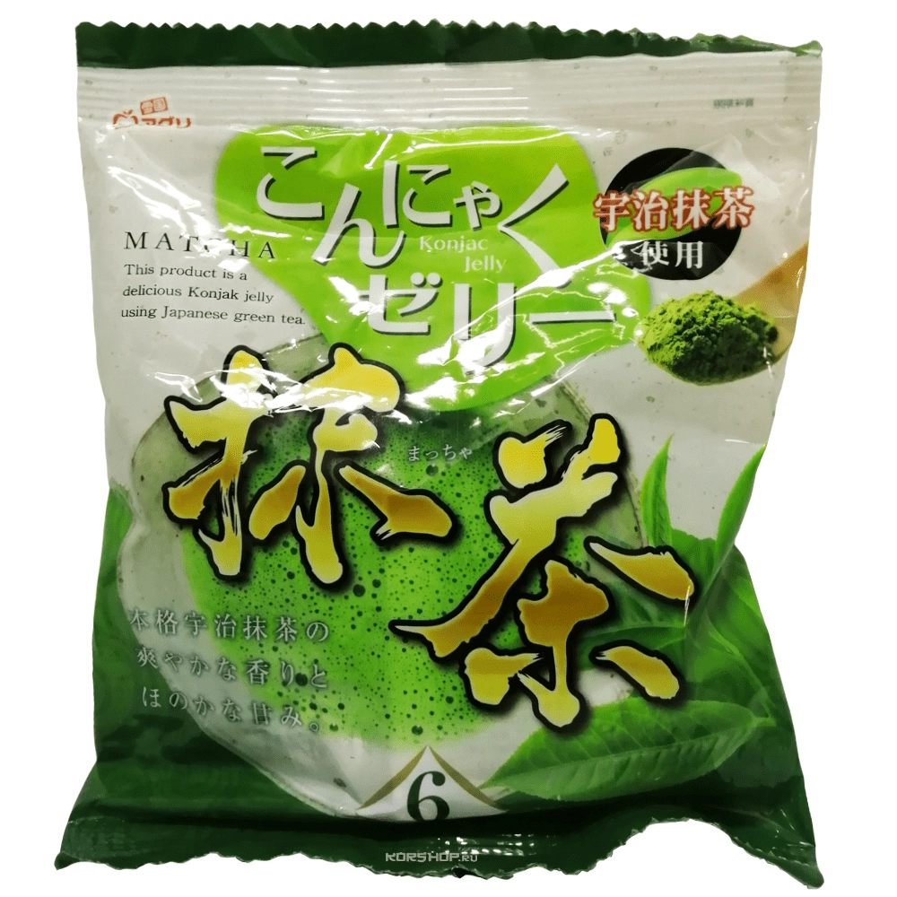 Желе конняку со вкусом зеленого чая Матча Yukiguni Aguri, Япония, 108 г Желе конняку со вкусом зеленого чая Матча Yukiguni Aguri, Япония, 108 г