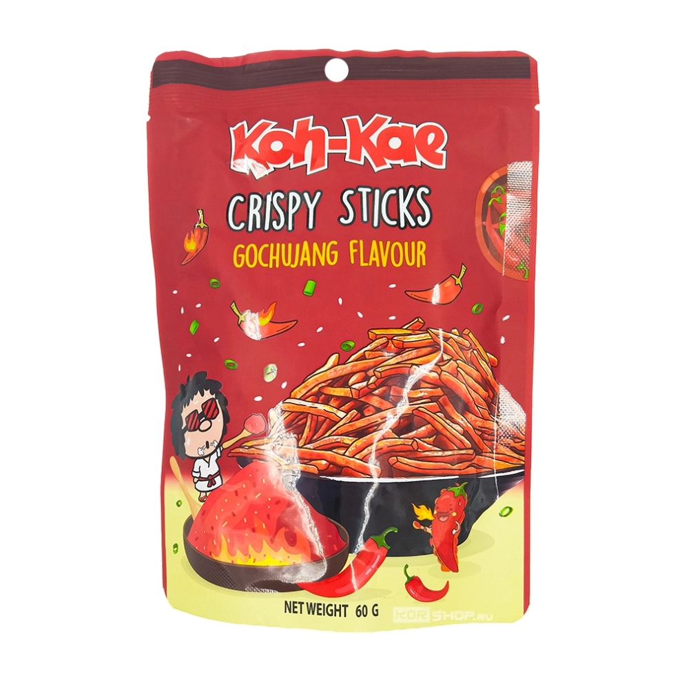 Хрустящие палочки со вкусом острой пасты кочуджан Koh-kae Crispy Sticks (Таиланд), 60 г