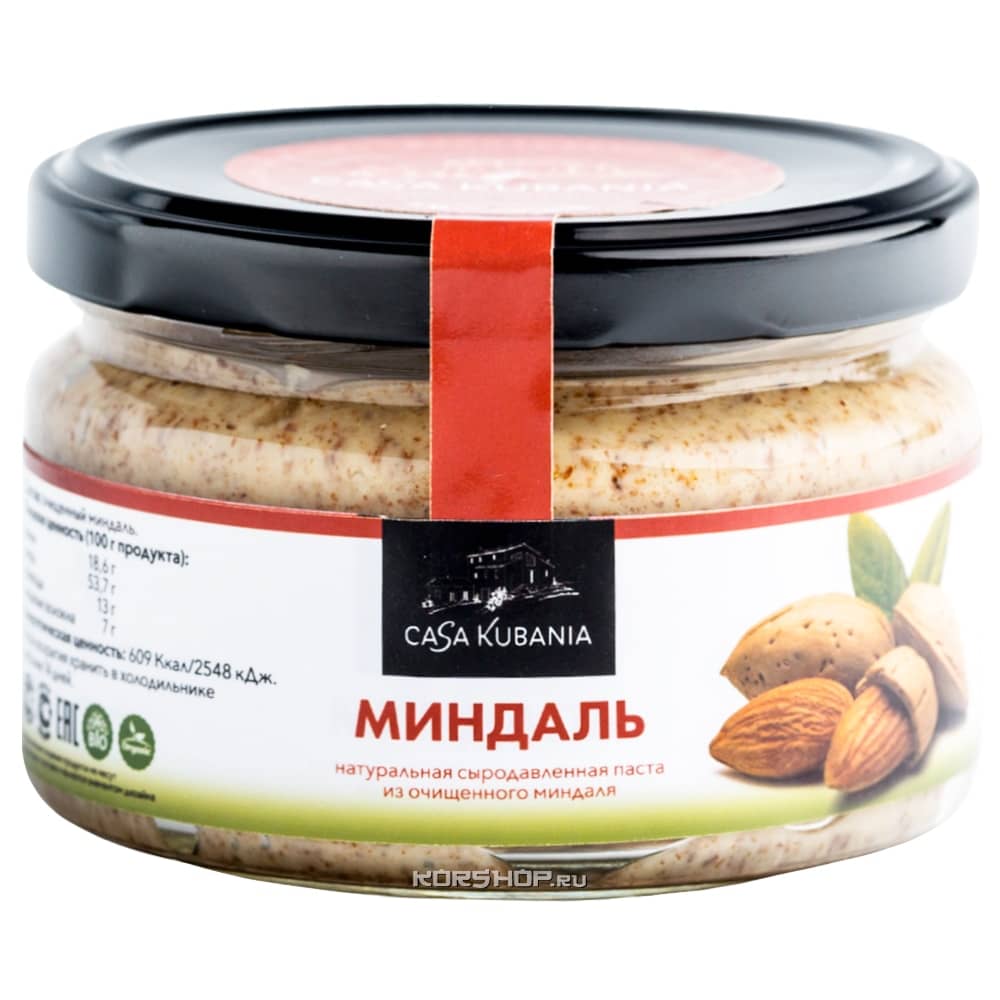 Сыродавленная миндальная паста Casa Kubania, 200 г