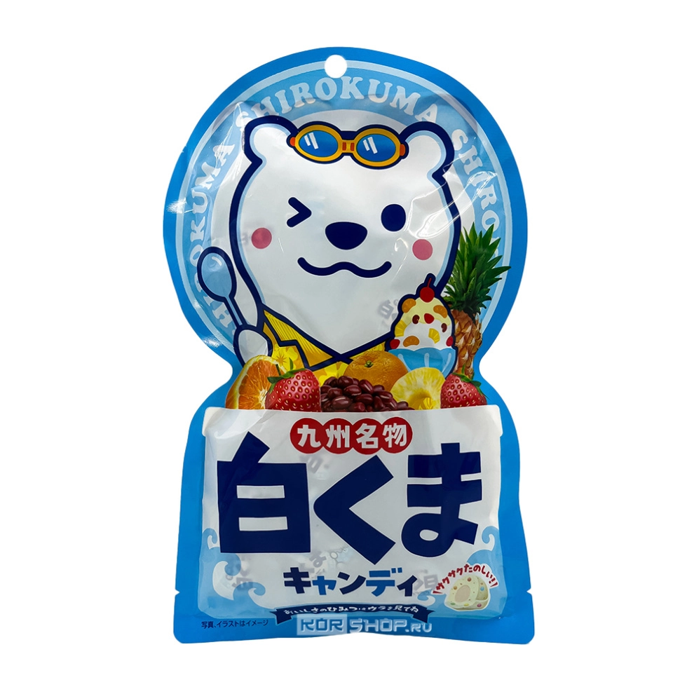 Леденцовая карамель молочно-фруктовая «Белый медведь» Pine, Япония, 80 г Леденцовая карамель молочно-фруктовая «Белый медведь» Pine, Япония, 80 г