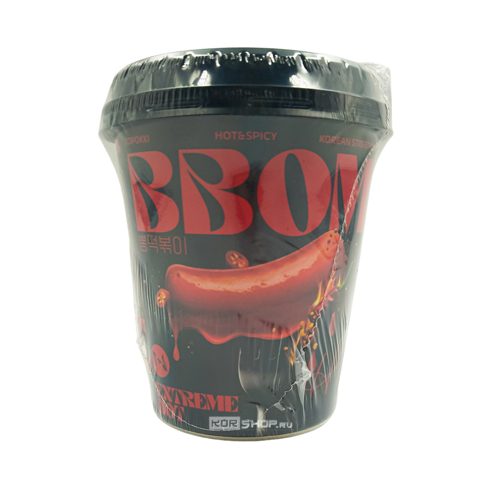 Токпокки с экстремально острым соусом (стакан) BBOM, Корея, 139 г
