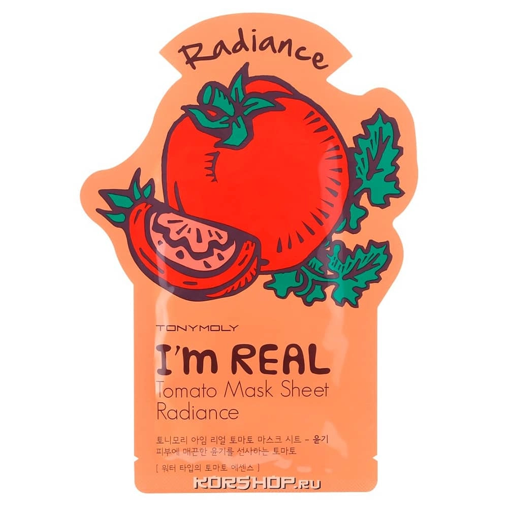 Тканевая маска для лица с экстрактом томата I'm Real Tomato Mask Sheet Tony Moly, Корея, 21 мл Тканевая маска для лица с экстрактом томата I'm Real Tomato Mask Sheet Tony Moly, Корея, 21 мл