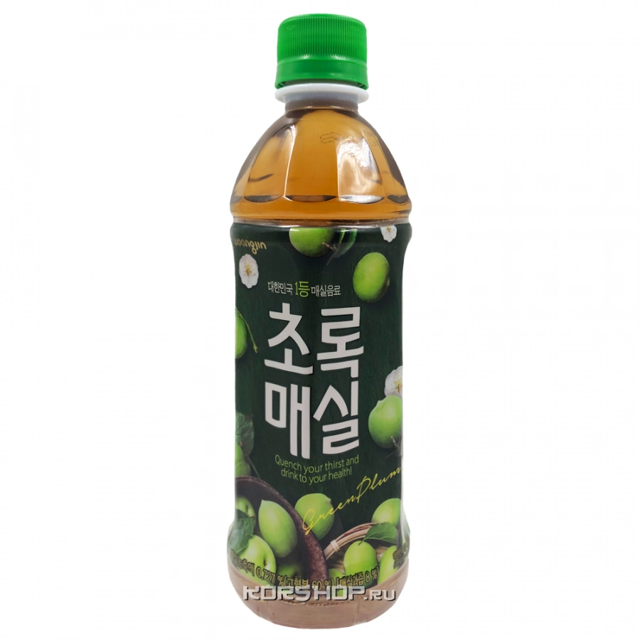 Сокосодержащий б/а напиток Зеленая Слива с добавлением сахара Woongjin, Корея, 500 мл