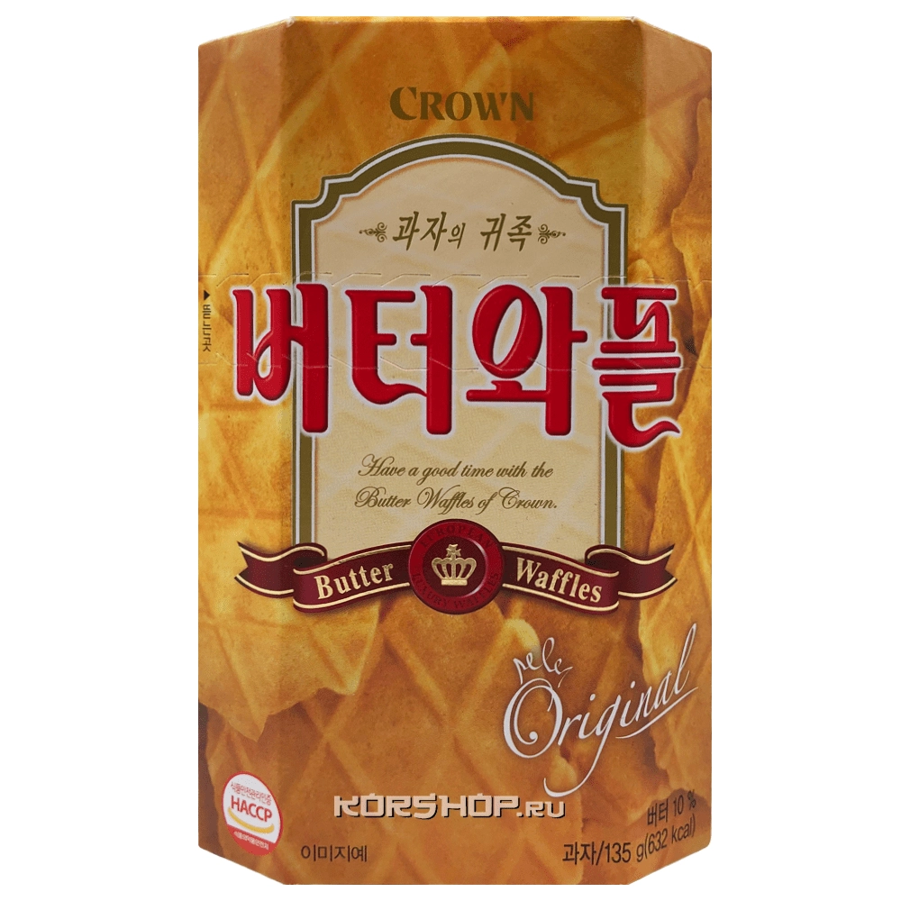 Сливочные вафли Crown, Корея, 135 г