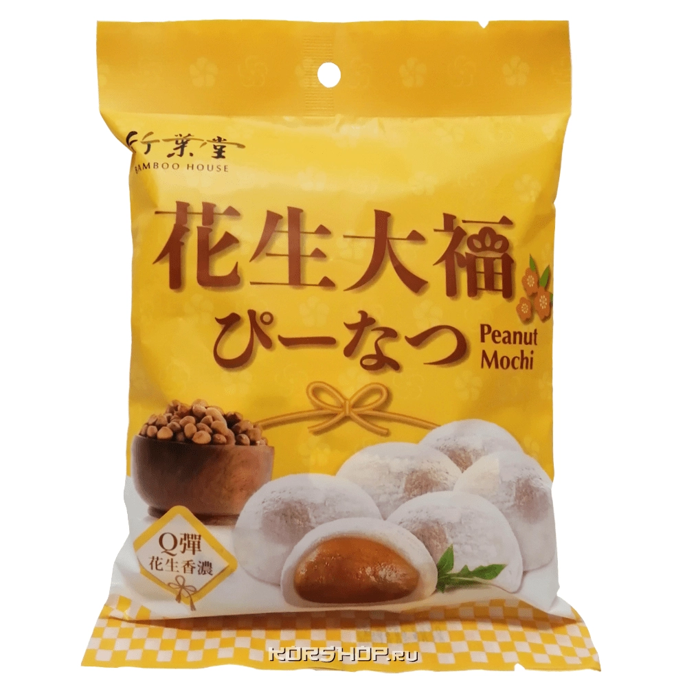 Моти с начинкой из арахиса Bamboo House, Тайвань, 120 г. Моти с начинкой из арахиса Bamboo House, Тайвань, 120 г.