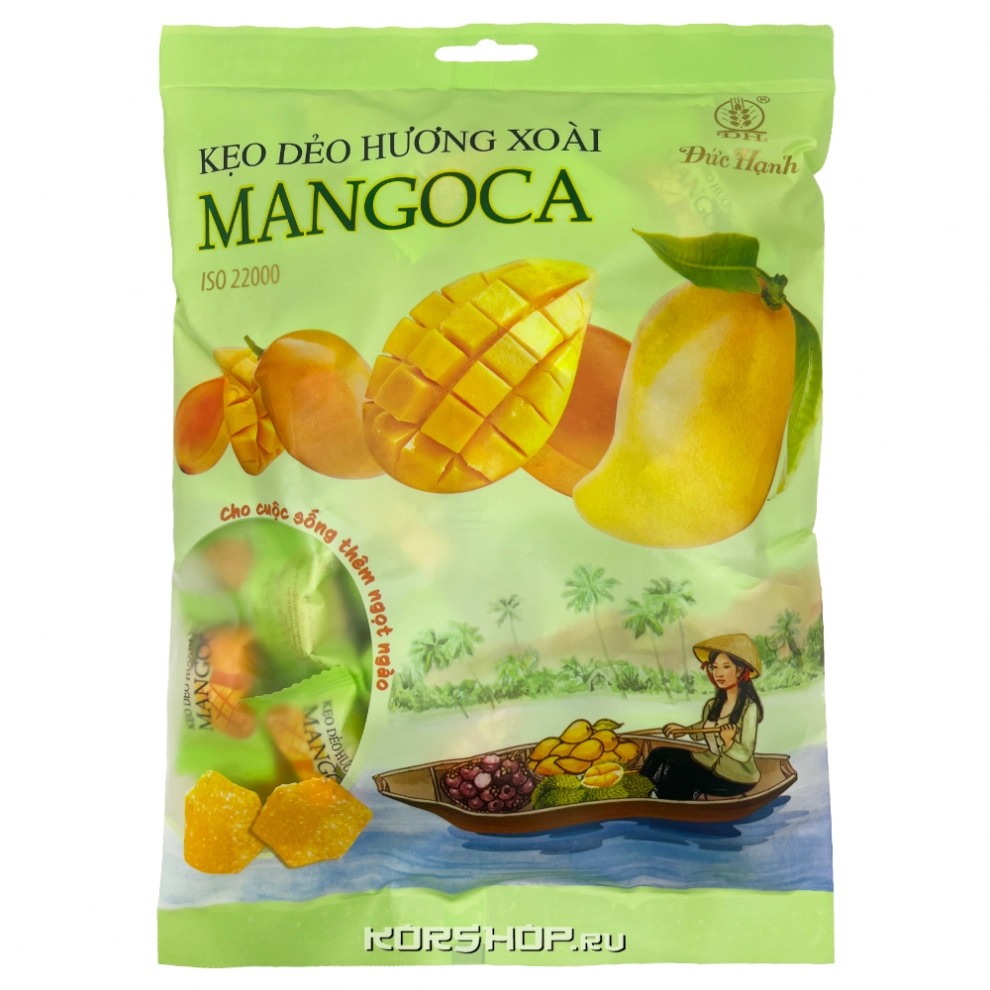 Желейные конфеты с манго Хоа Лок Mangoca Duc Hanh, Вьетнам, 350 г Желейные конфеты с манго Хоа Лок Mangoca Duc Hanh, Вьетнам, 350 г